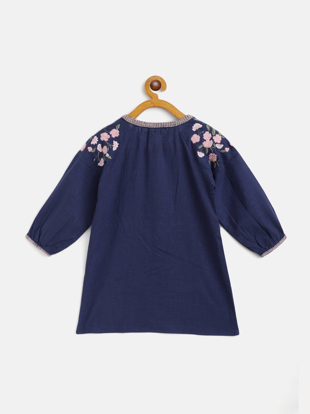 Scoup Navy blue Embroidered boho dress