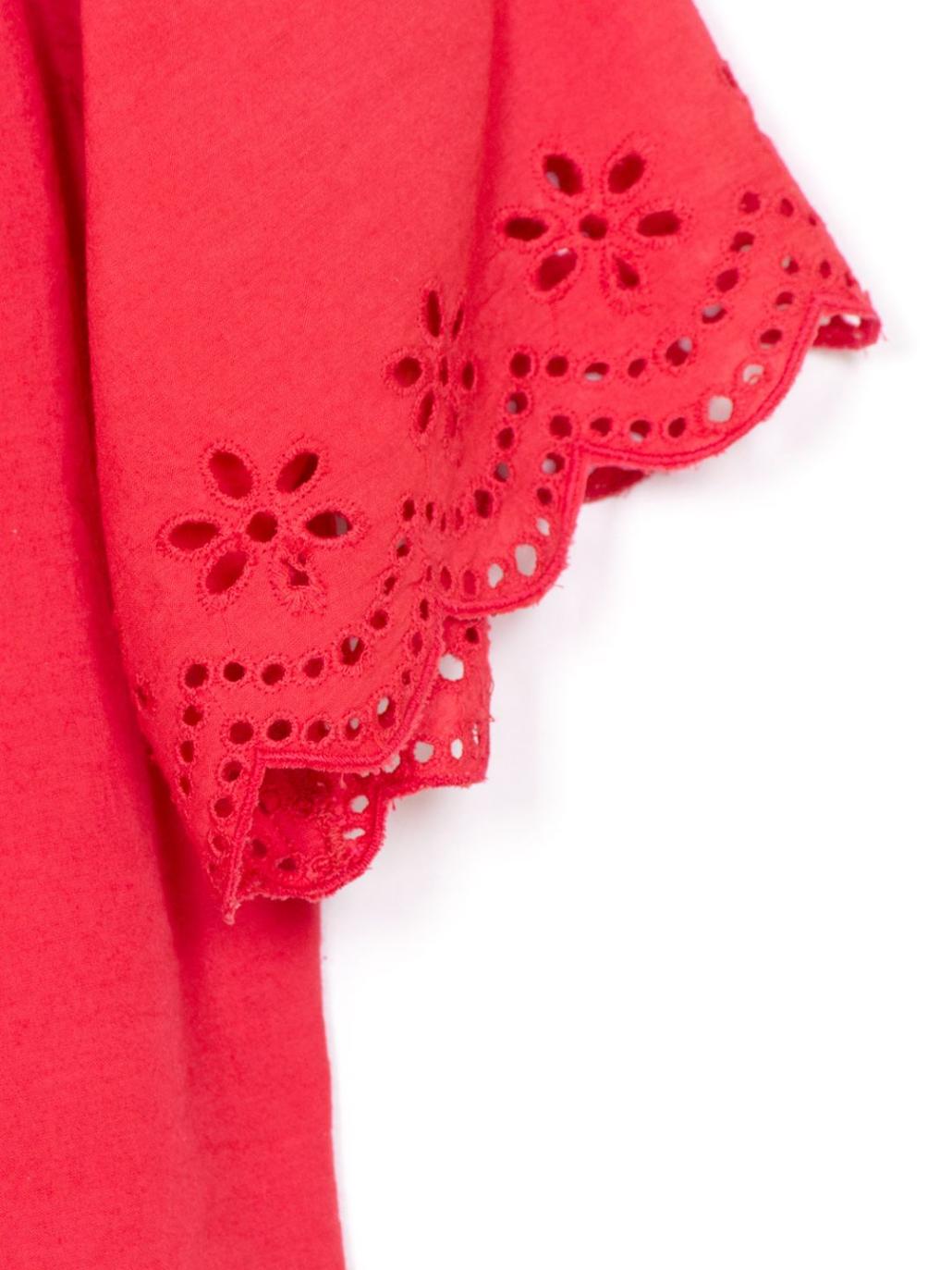 Cotton Schiffli Off-shoulder Top