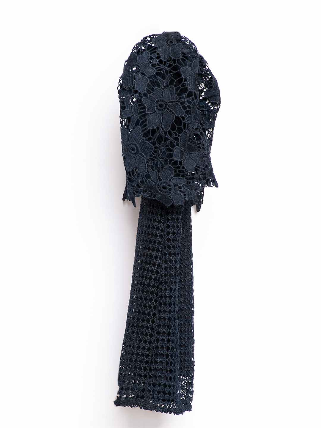 Scoup Puff Sleeve Lace Party Dress