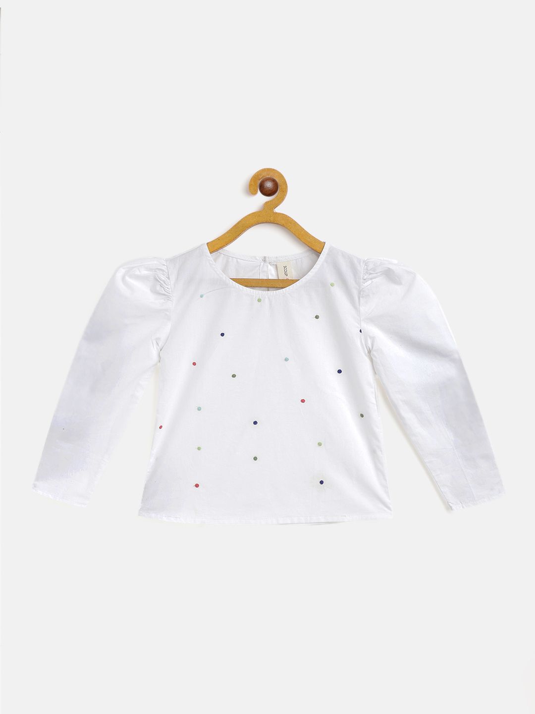 Scoup Dot Embroidered Poplin Top