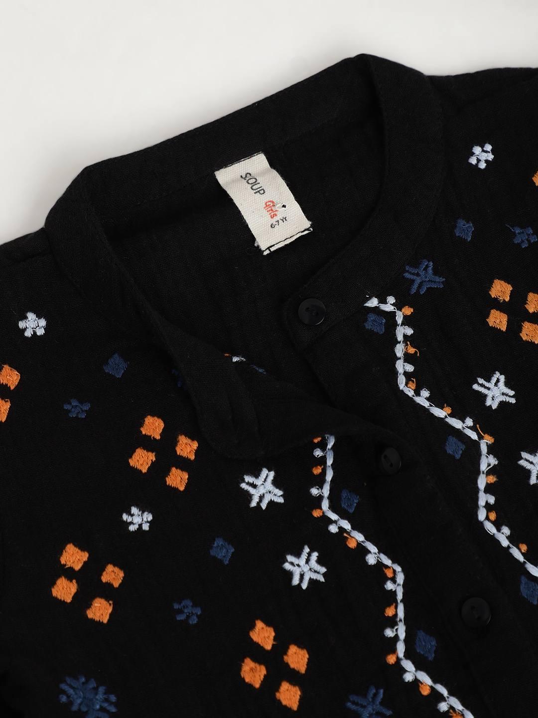 Scoup Yoke Embroidered Top