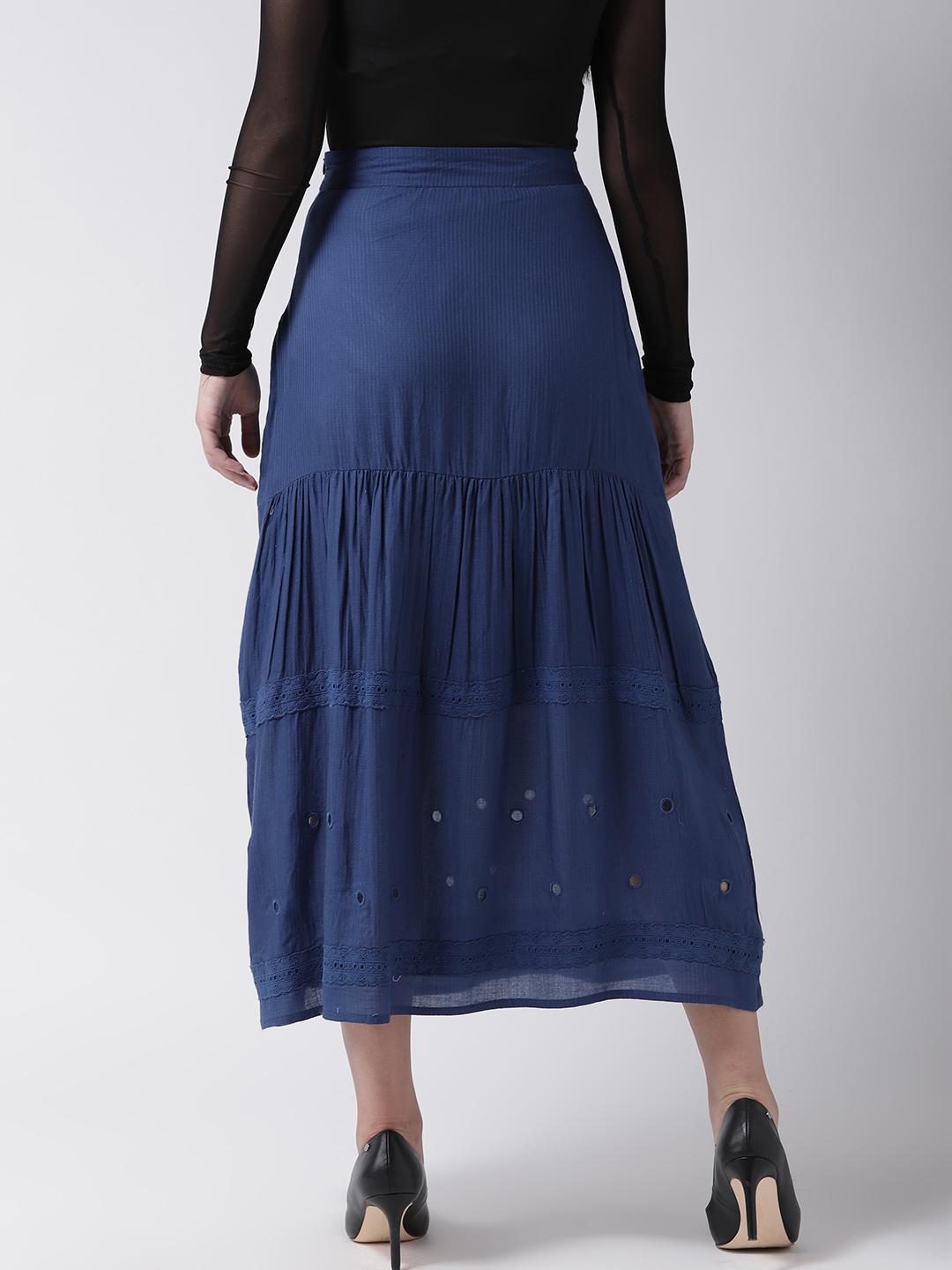 Embroidered Lace Insert Skirt