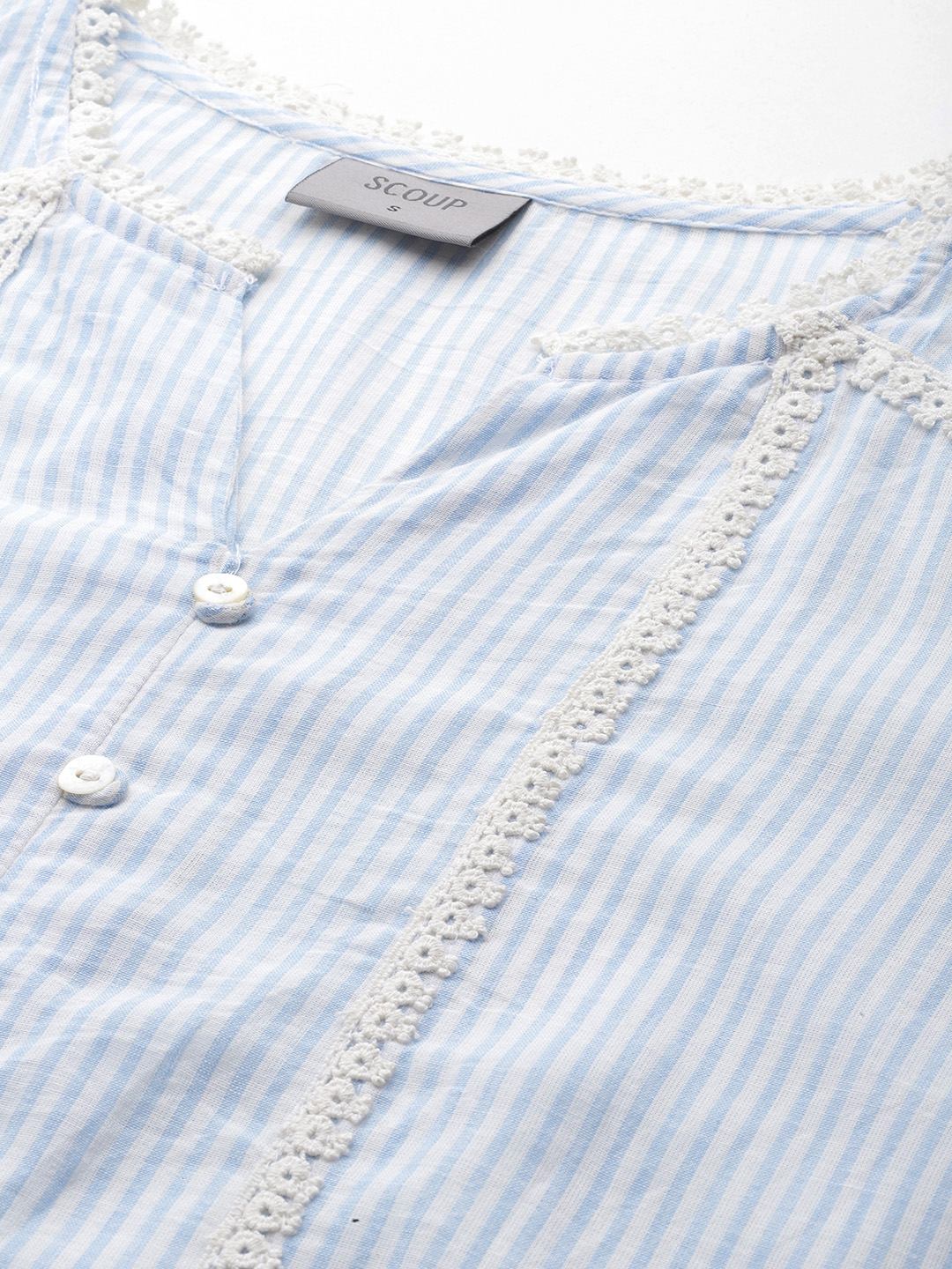 Scoup cotton-striped-lace-detailed-tunic-5