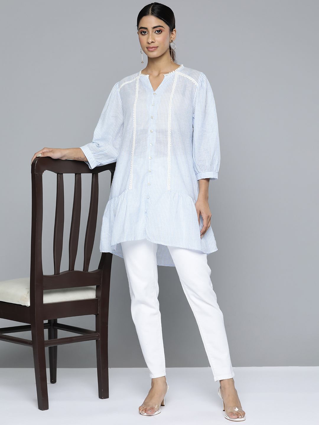 Scoup cotton-striped-lace-detailed-tunic-4