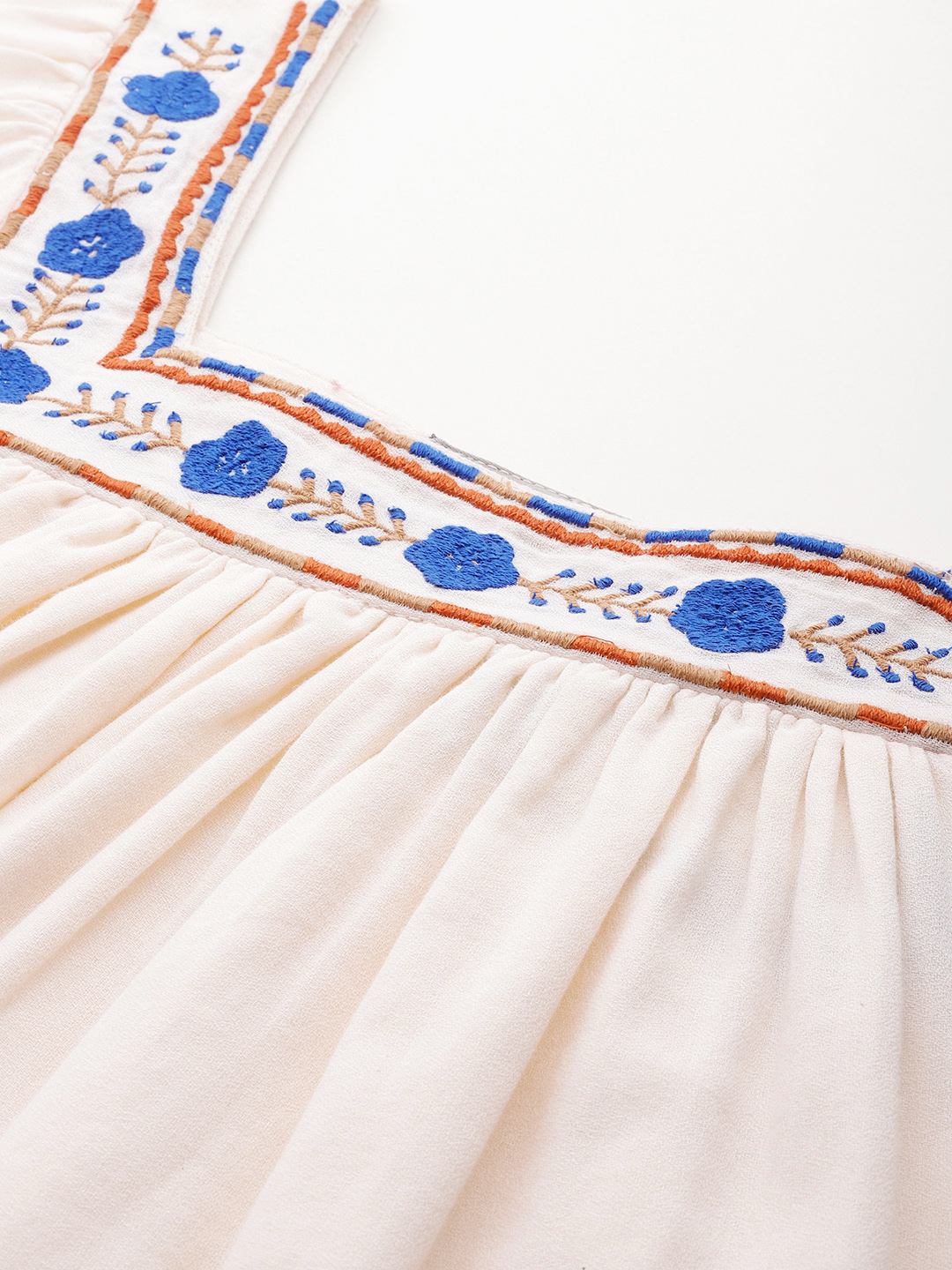 Scoup cream-embroidered-square-neckline-top