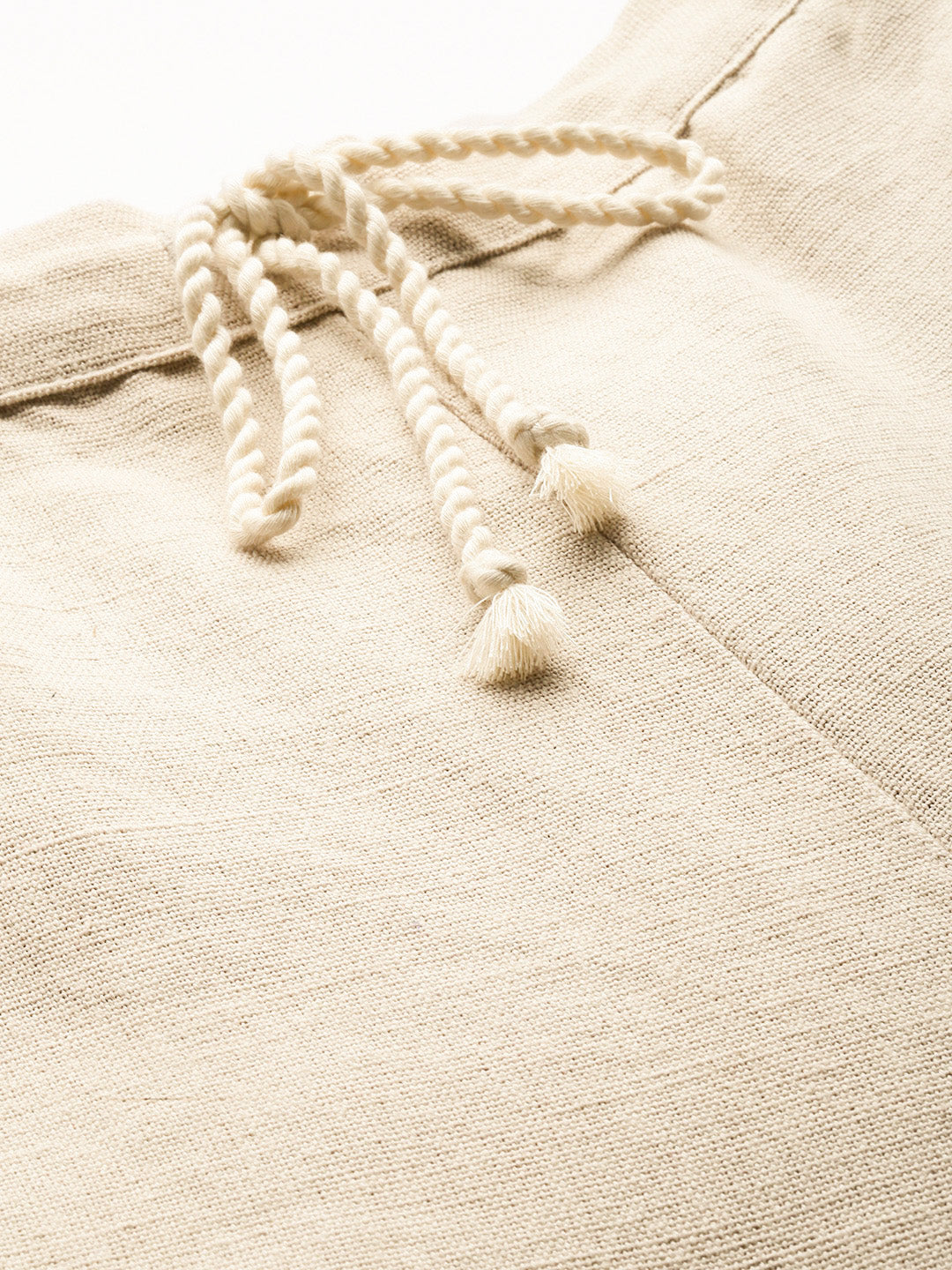 Cotton blend straight fit pants