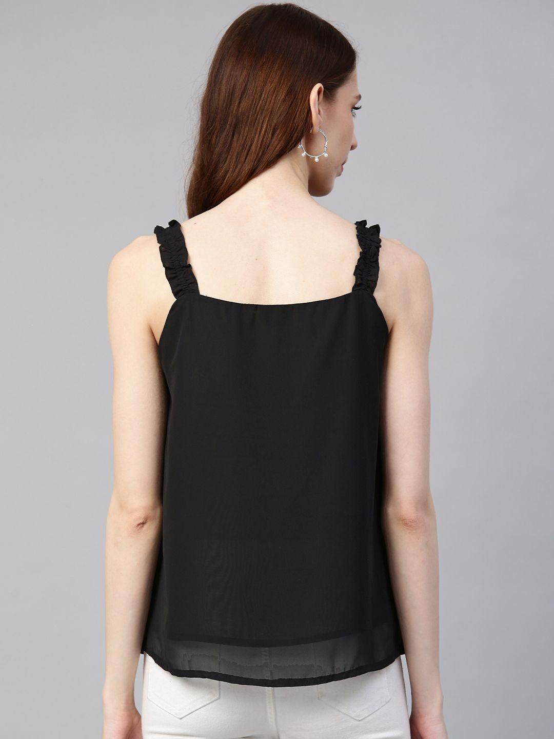 Frill Strap top with bead work