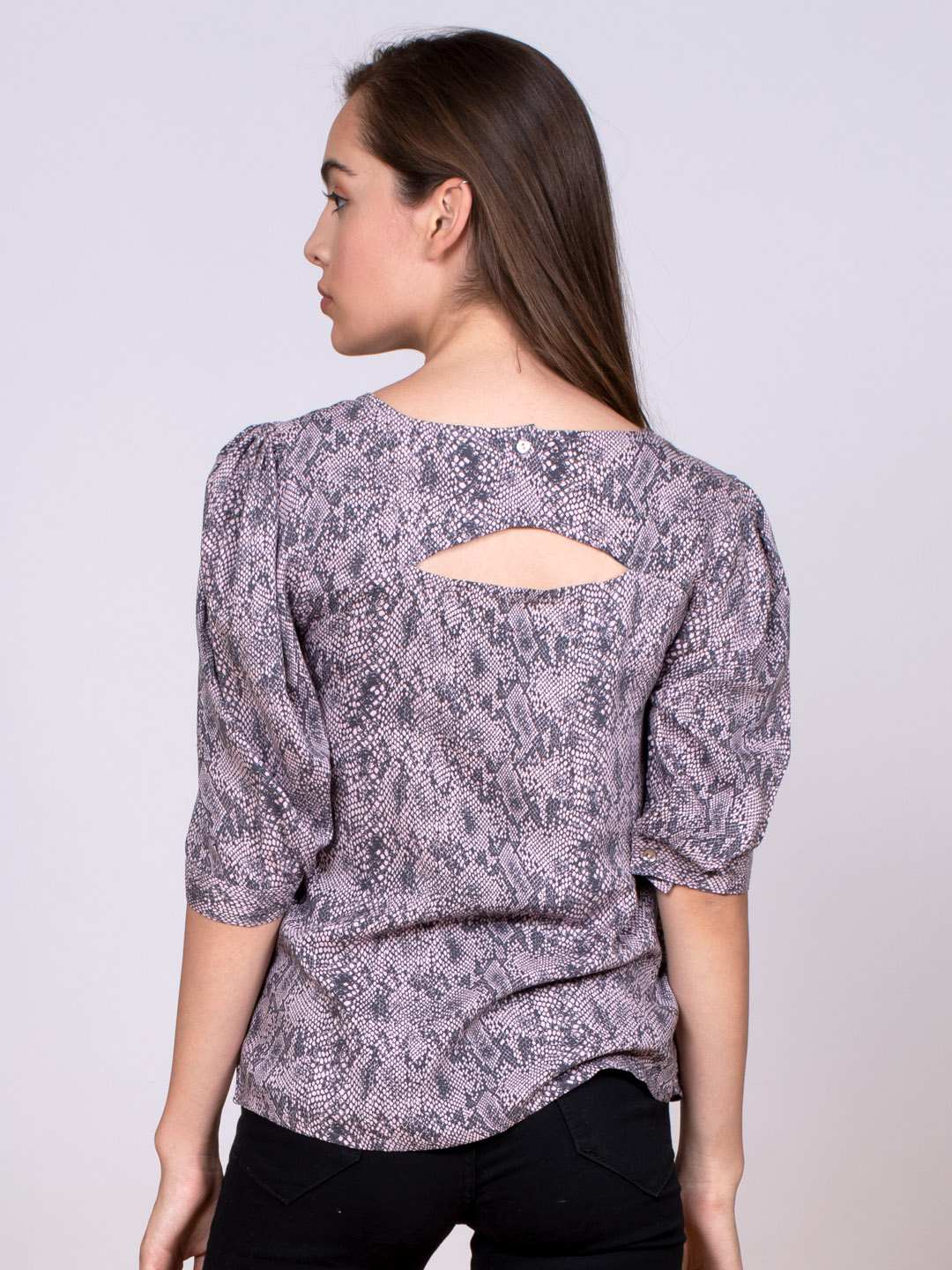 Puff sleeves Animal print Top