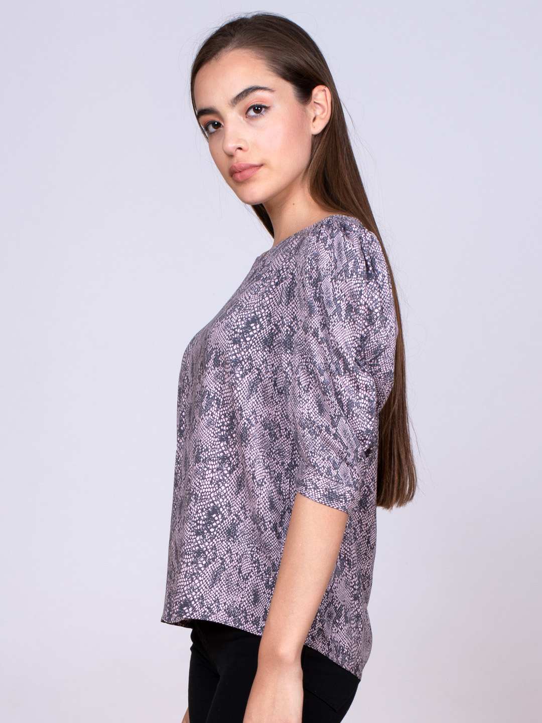 Puff sleeves Animal print Top