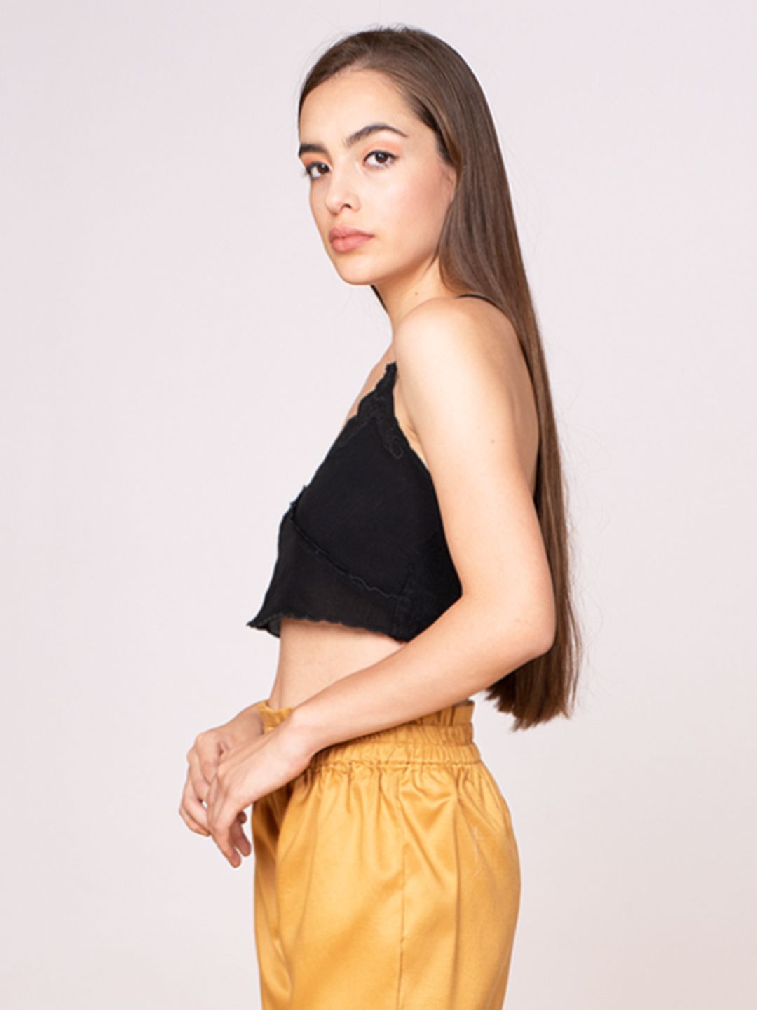Black Embroidered bralette top