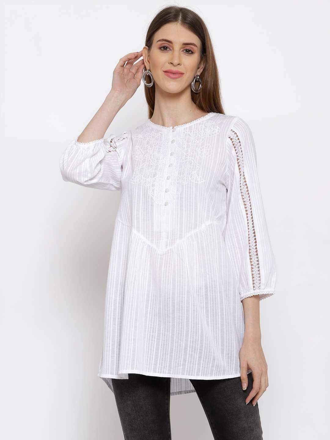 White Embroidered Tunic