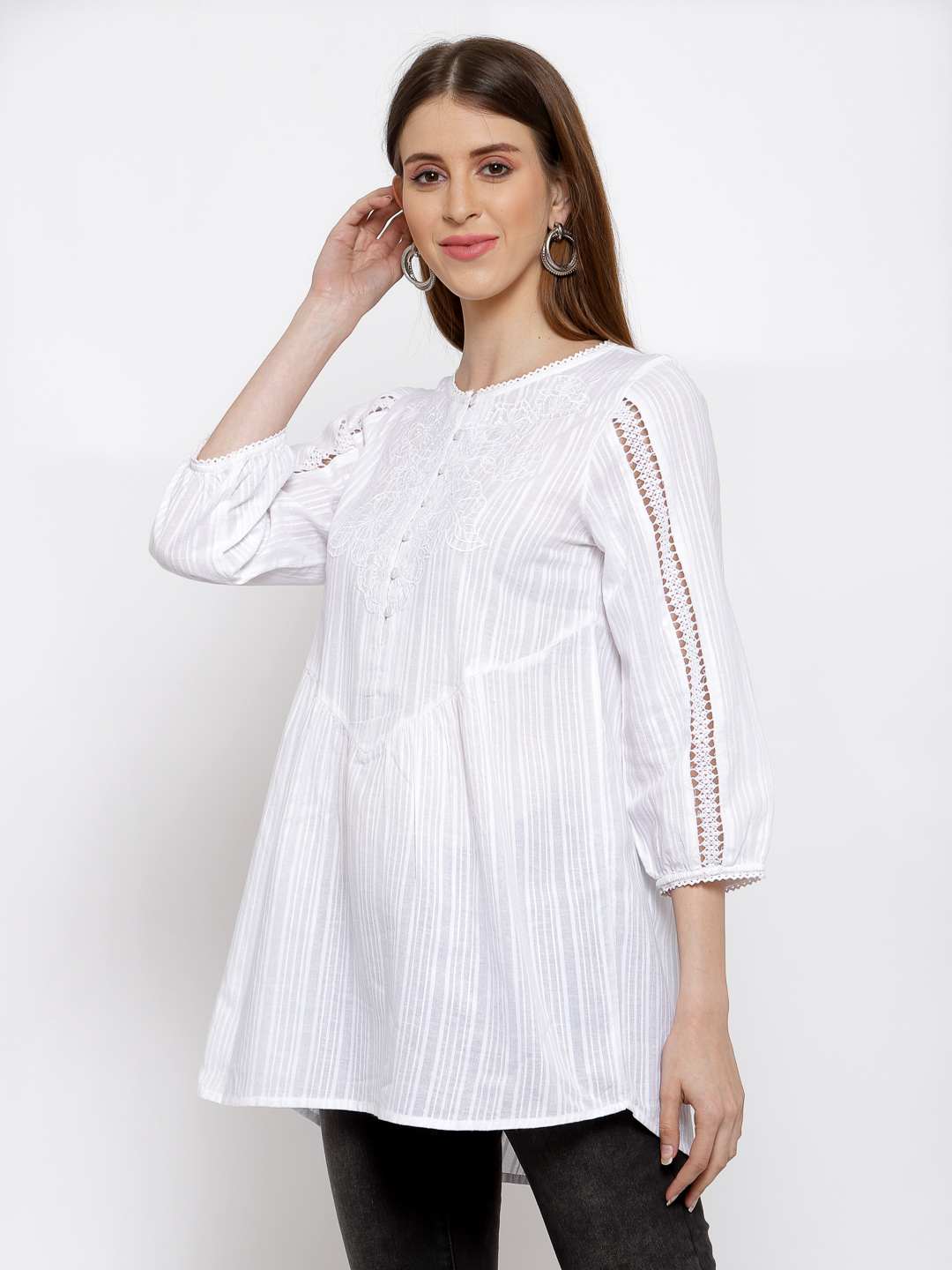 White Embroidered Tunic