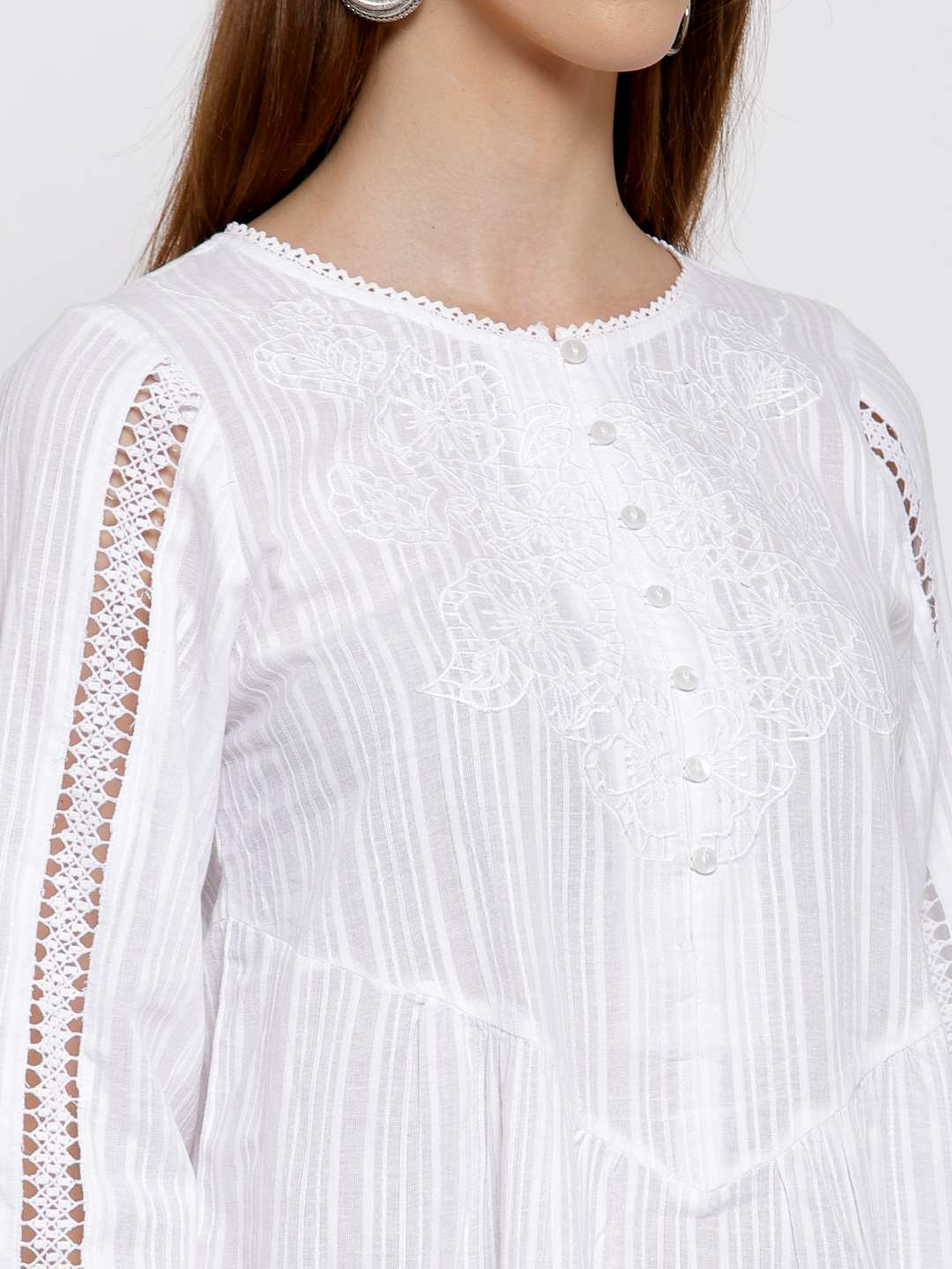 White Embroidered Tunic