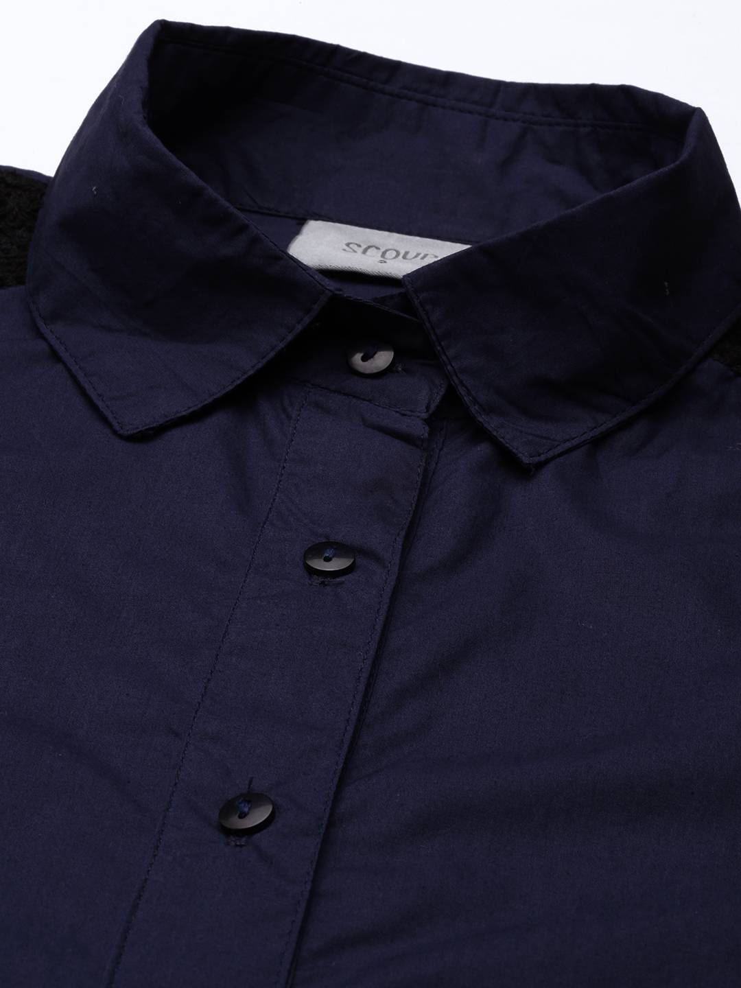 Poplin Tunic With Lace Insert