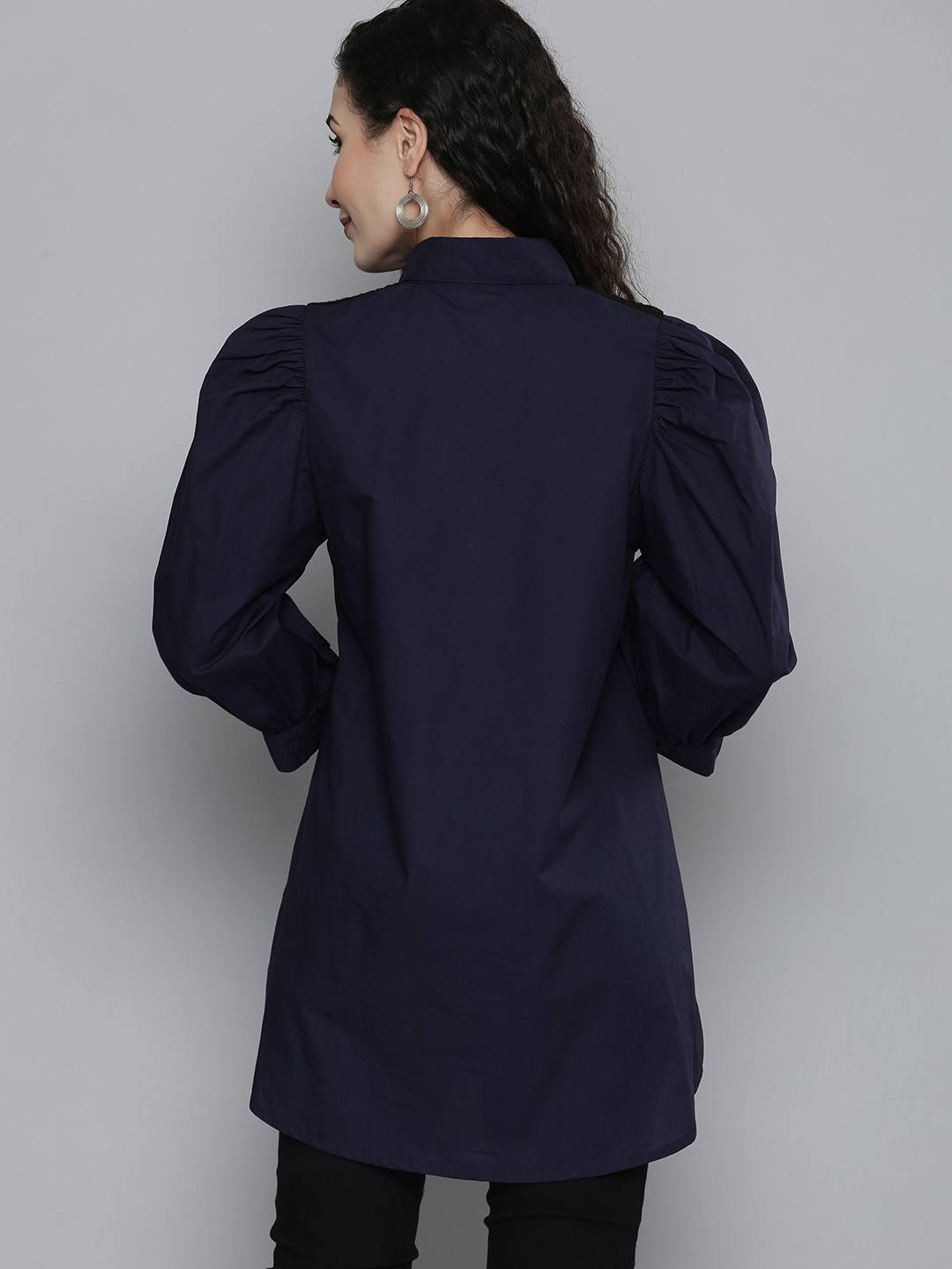 Poplin Tunic With Lace Insert