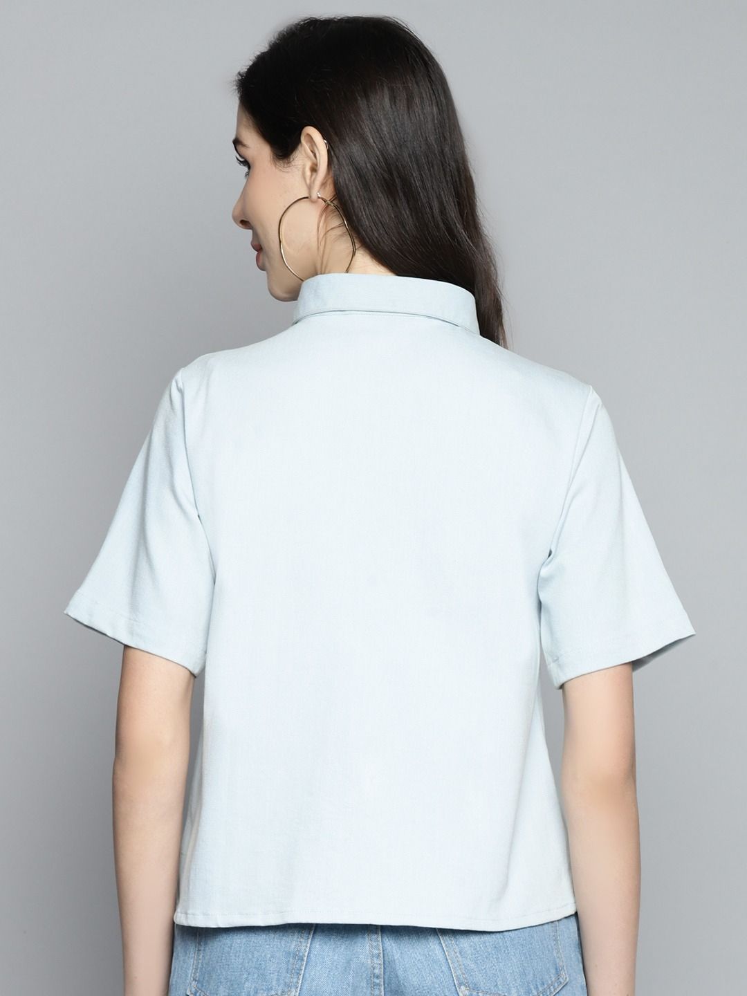 Denim Short Shirt
