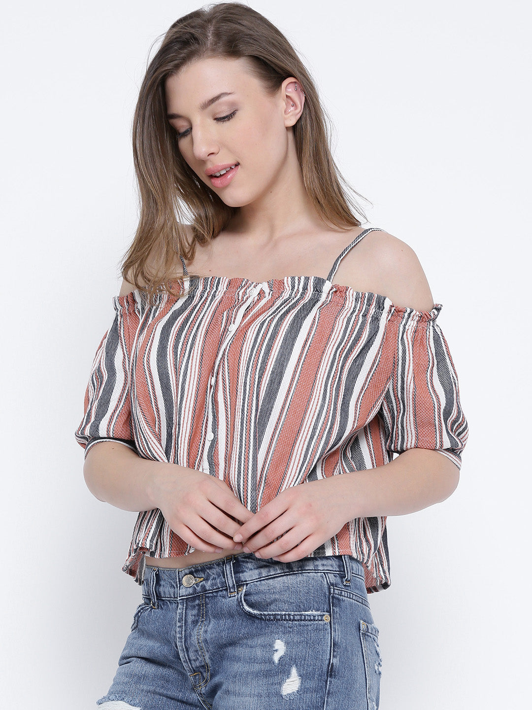 Striped Off-Shoulder Top