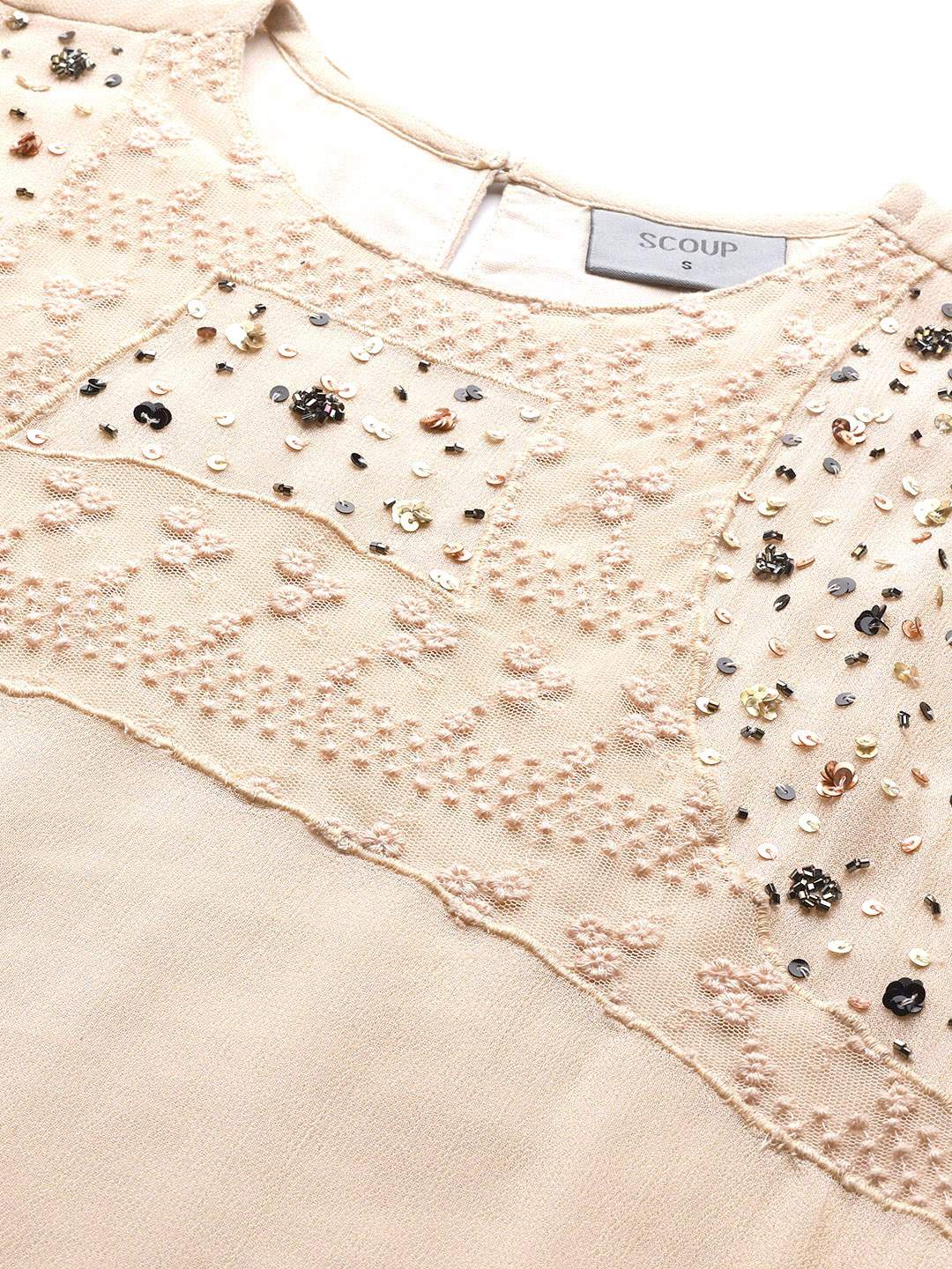 Embellished beige top