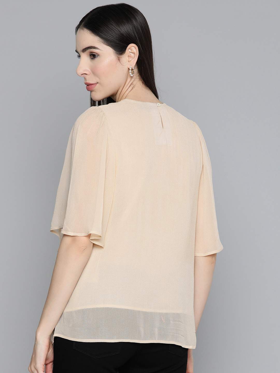 Embellished beige top