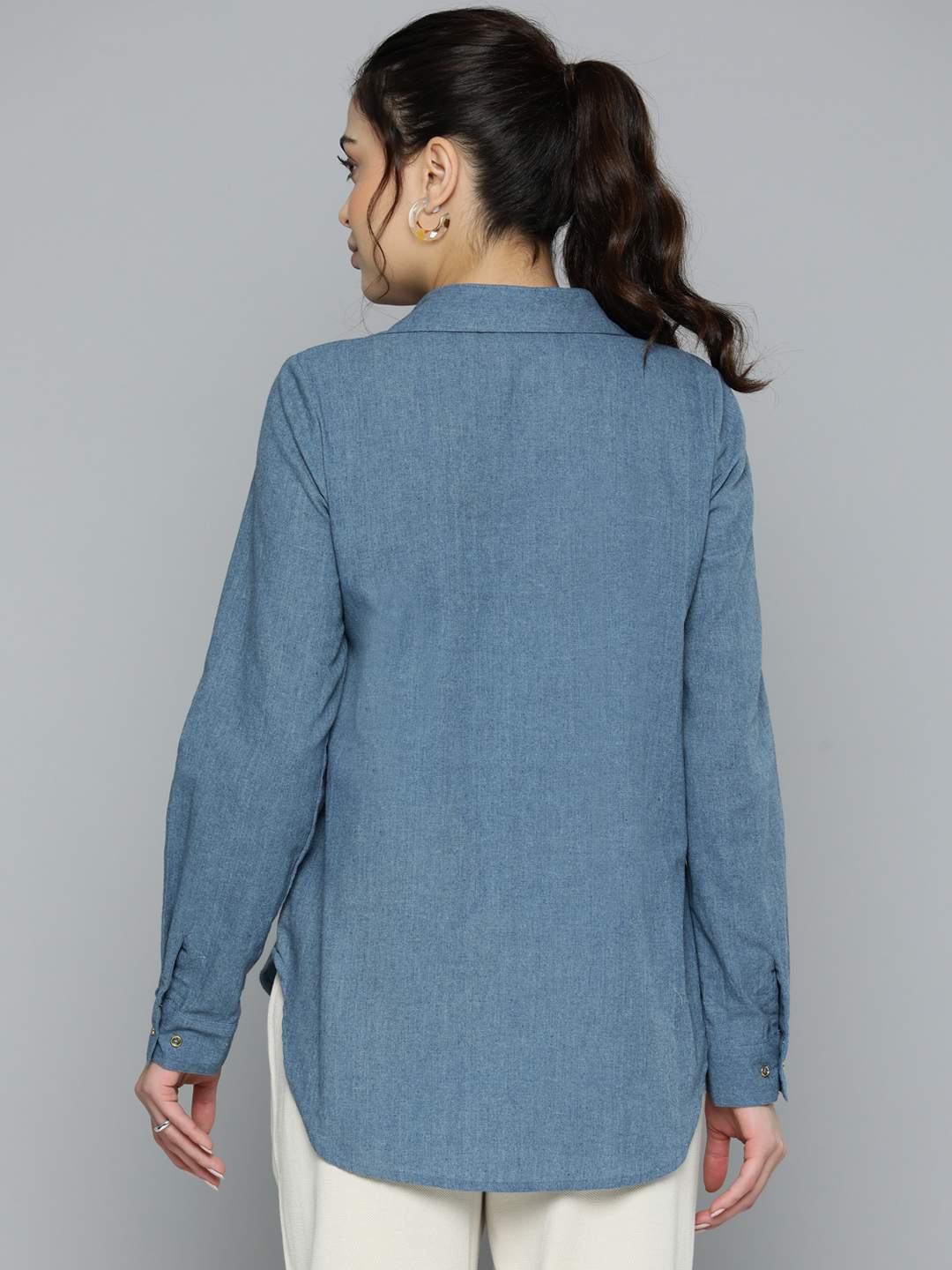 Blue cotton shirt