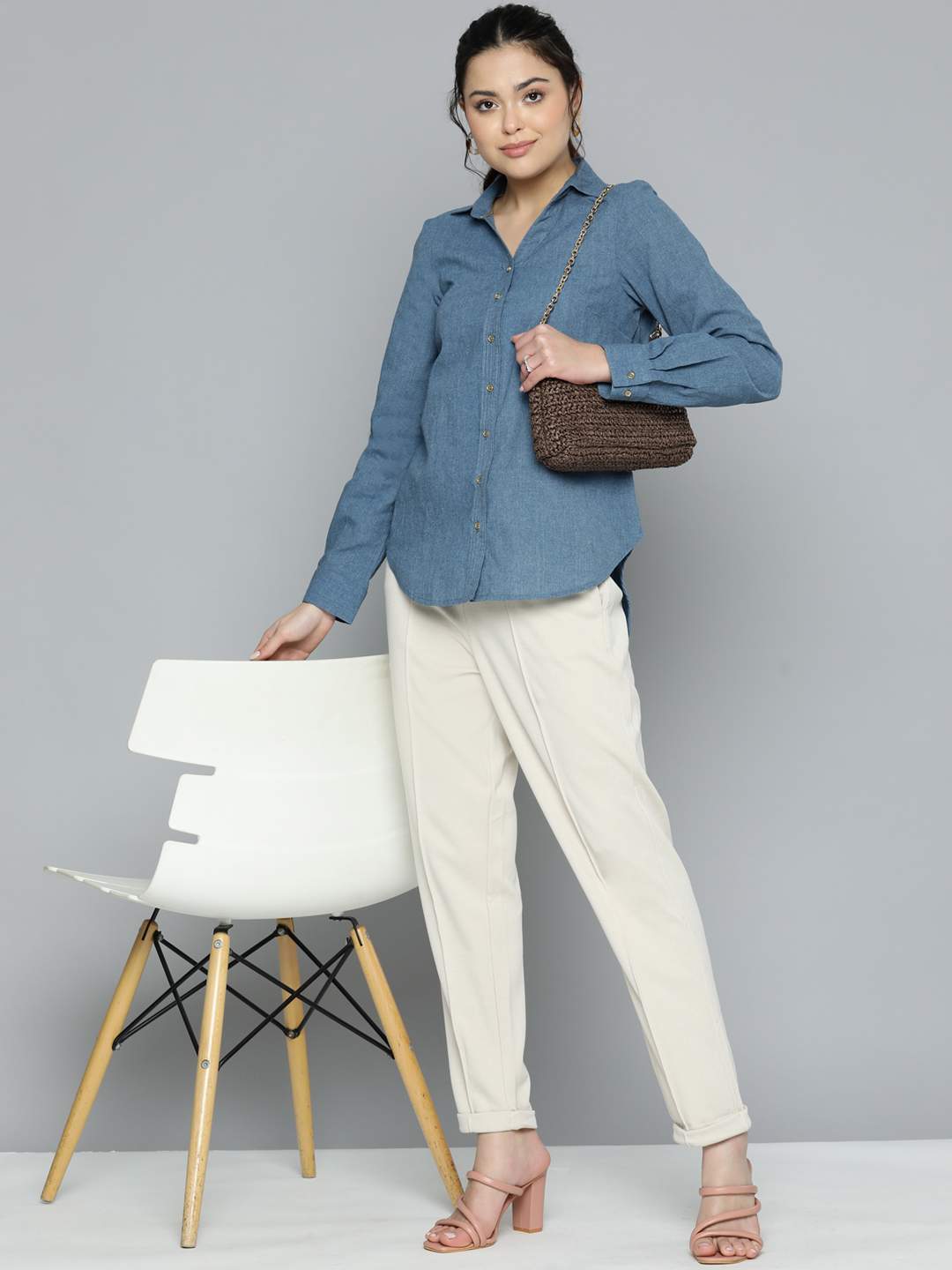 Blue cotton shirt