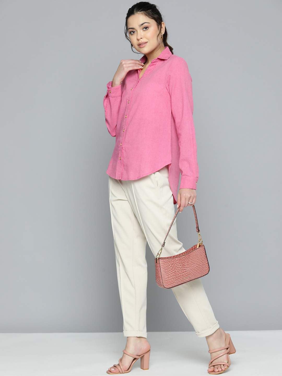 Pink cotton shirt