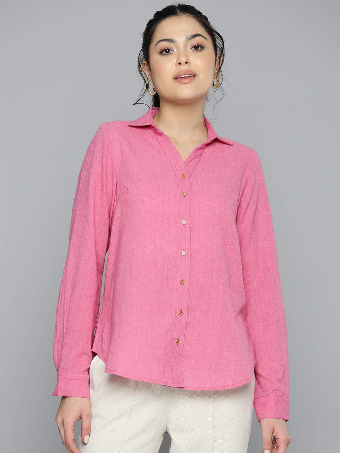 Pink cotton shirt