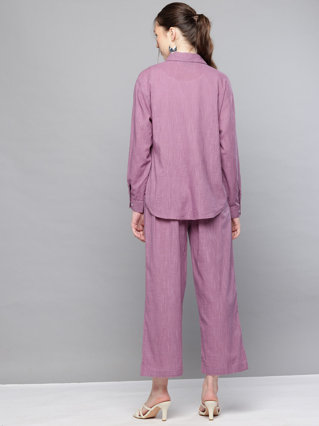 Cotton cord-set of shirt & pants