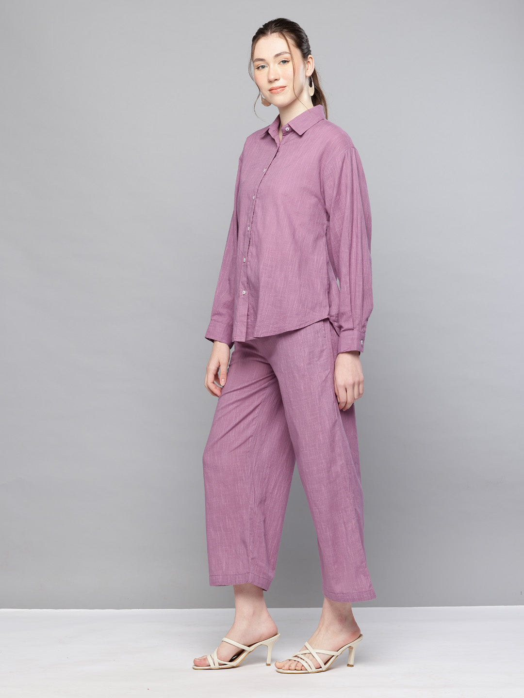 Cotton cord-set of shirt & pants