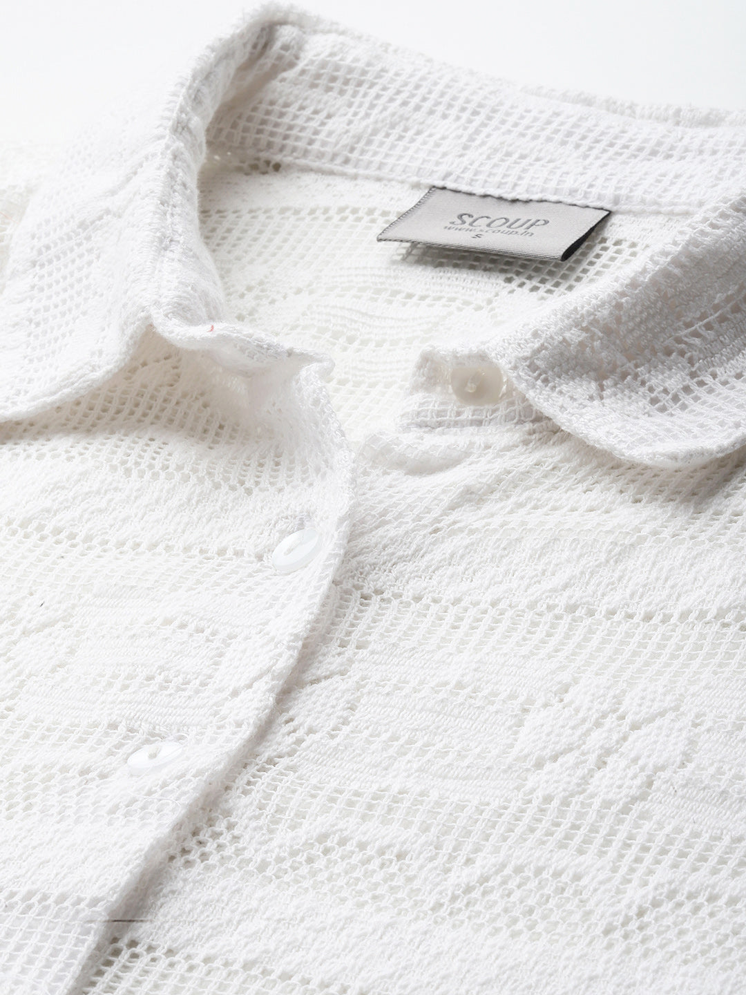 Lace Fabric short sleeve shirt