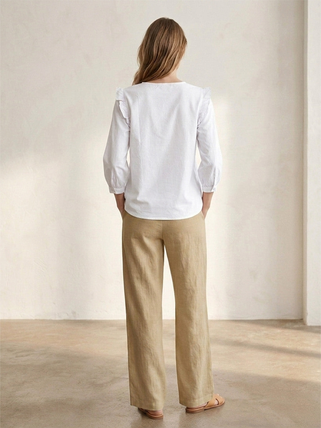 Cotton Frill White Top