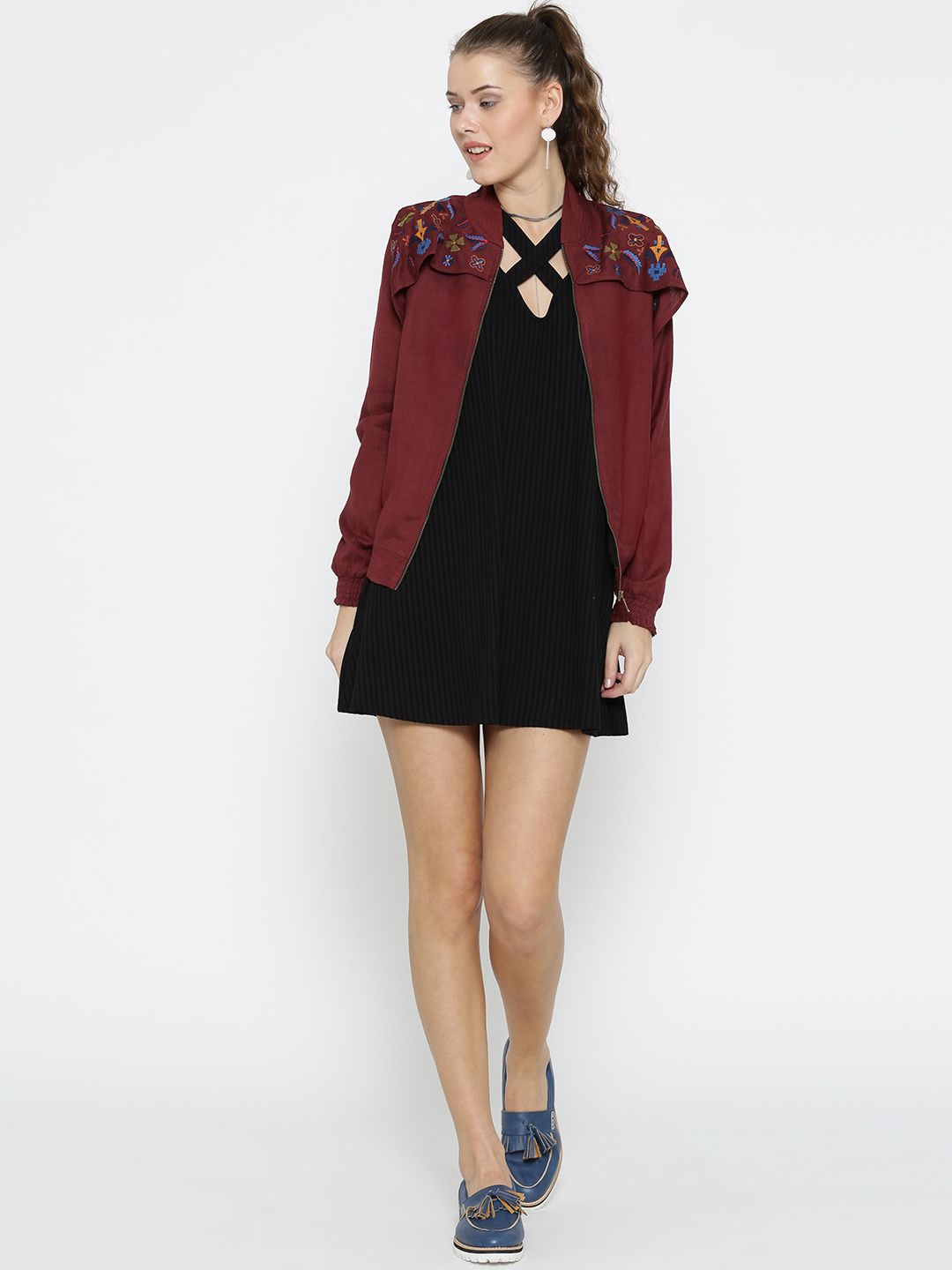 Scoup Yoke embroidered bomber jacket