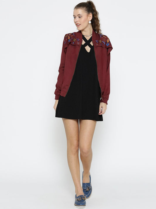 Scoup Yoke embroidered bomber jacket