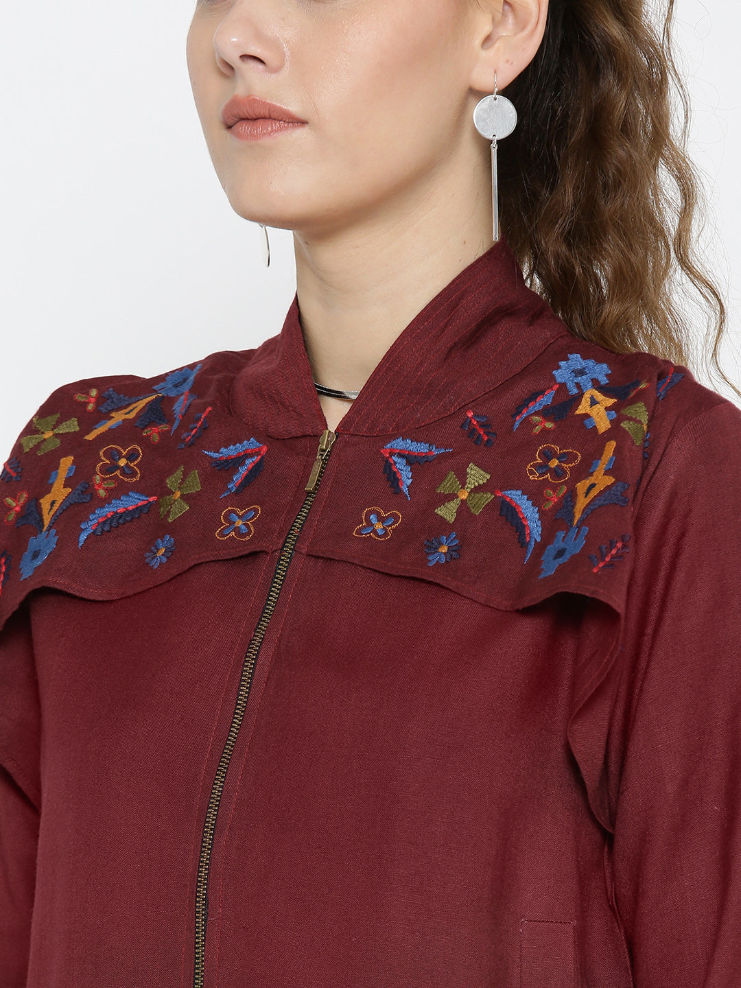 Scoup Yoke embroidered bomber jacket