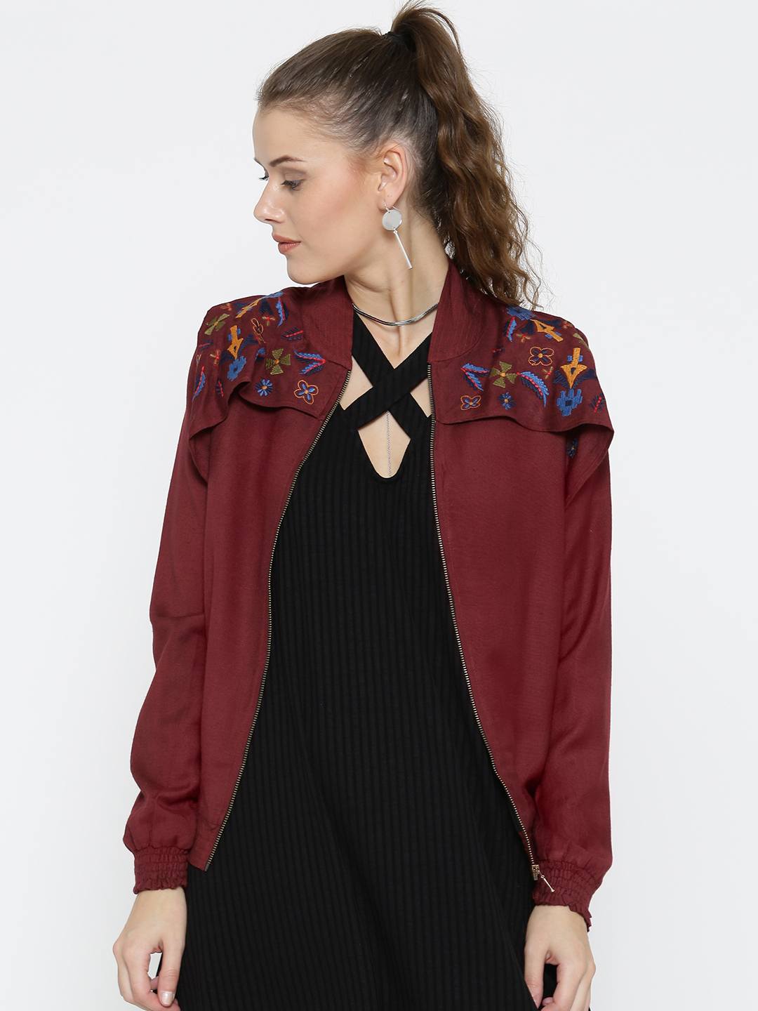 Scoup Yoke embroidered bomber jacket