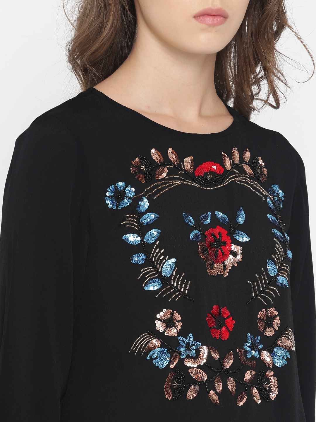 Black Embellished Top