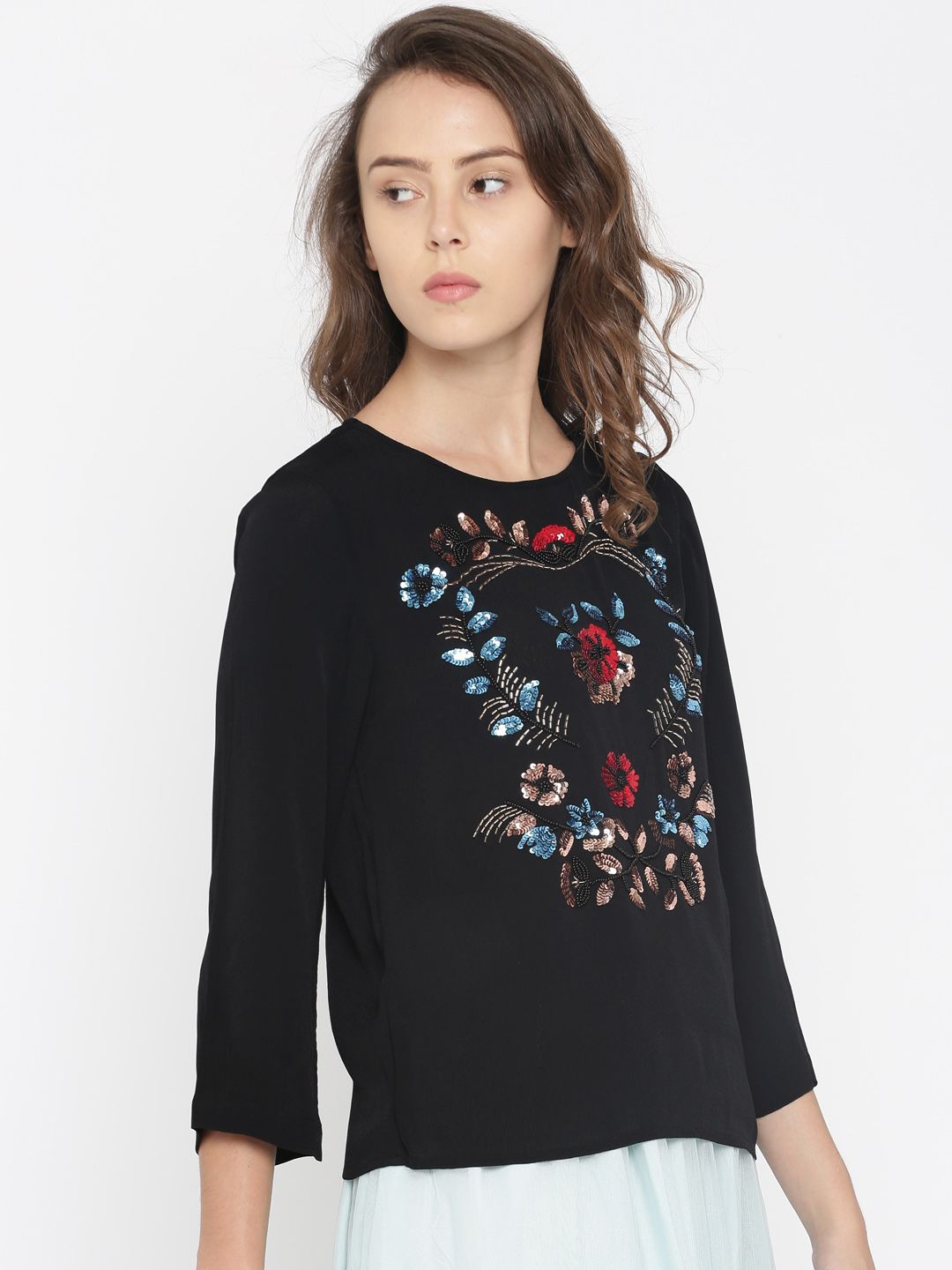 Black Embellished Top
