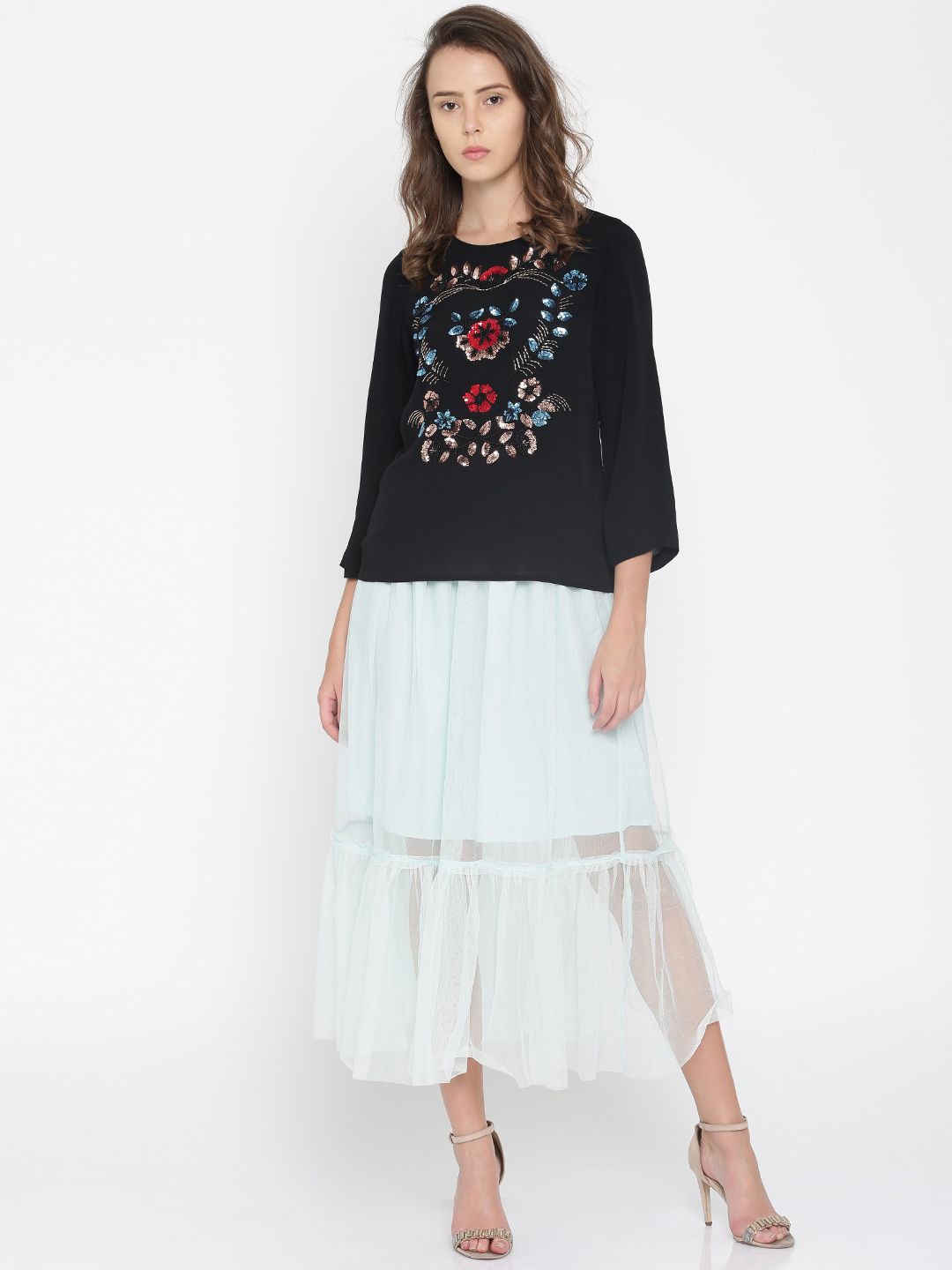 Black Embellished Top
