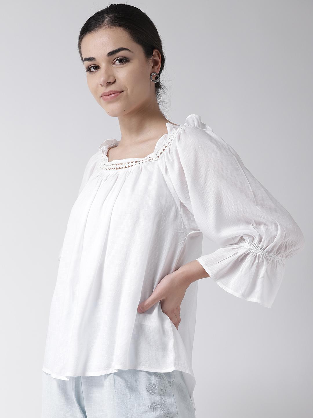 Self Design Lace Insert Top