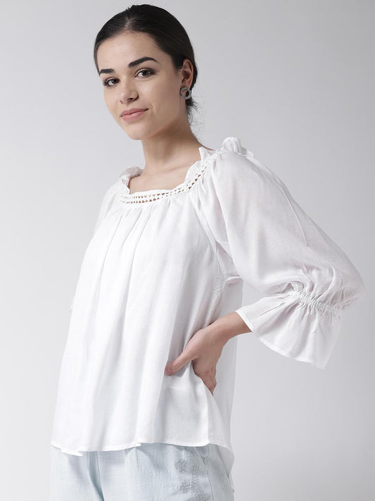 Self Design Lace Insert Top