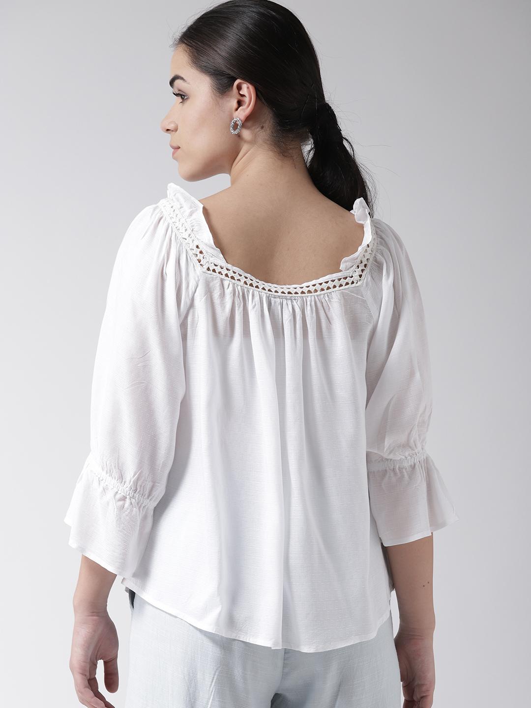 Self Design Lace Insert Top
