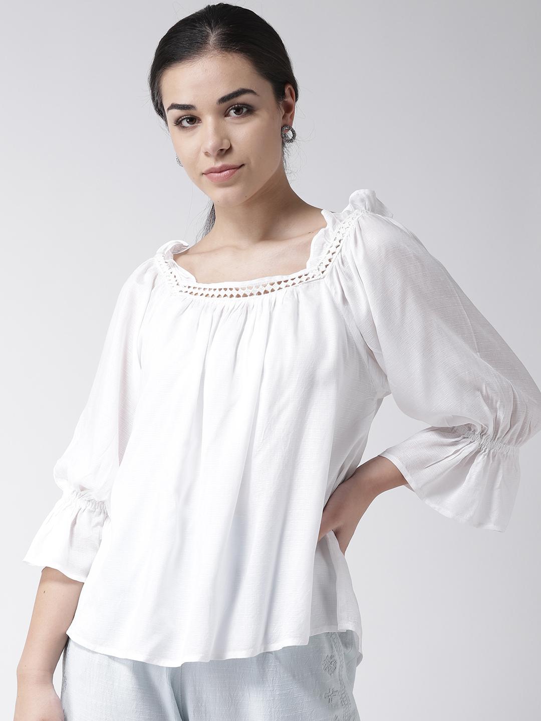 Self Design Lace Insert Top