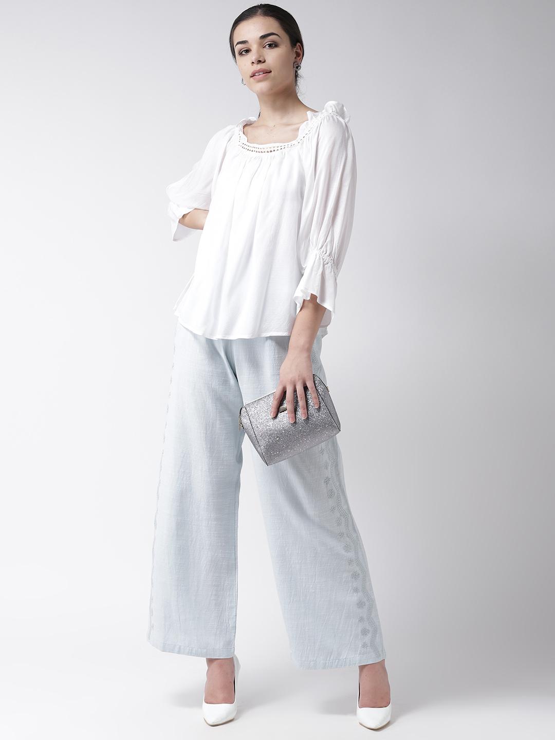 Self Design Lace Insert Top