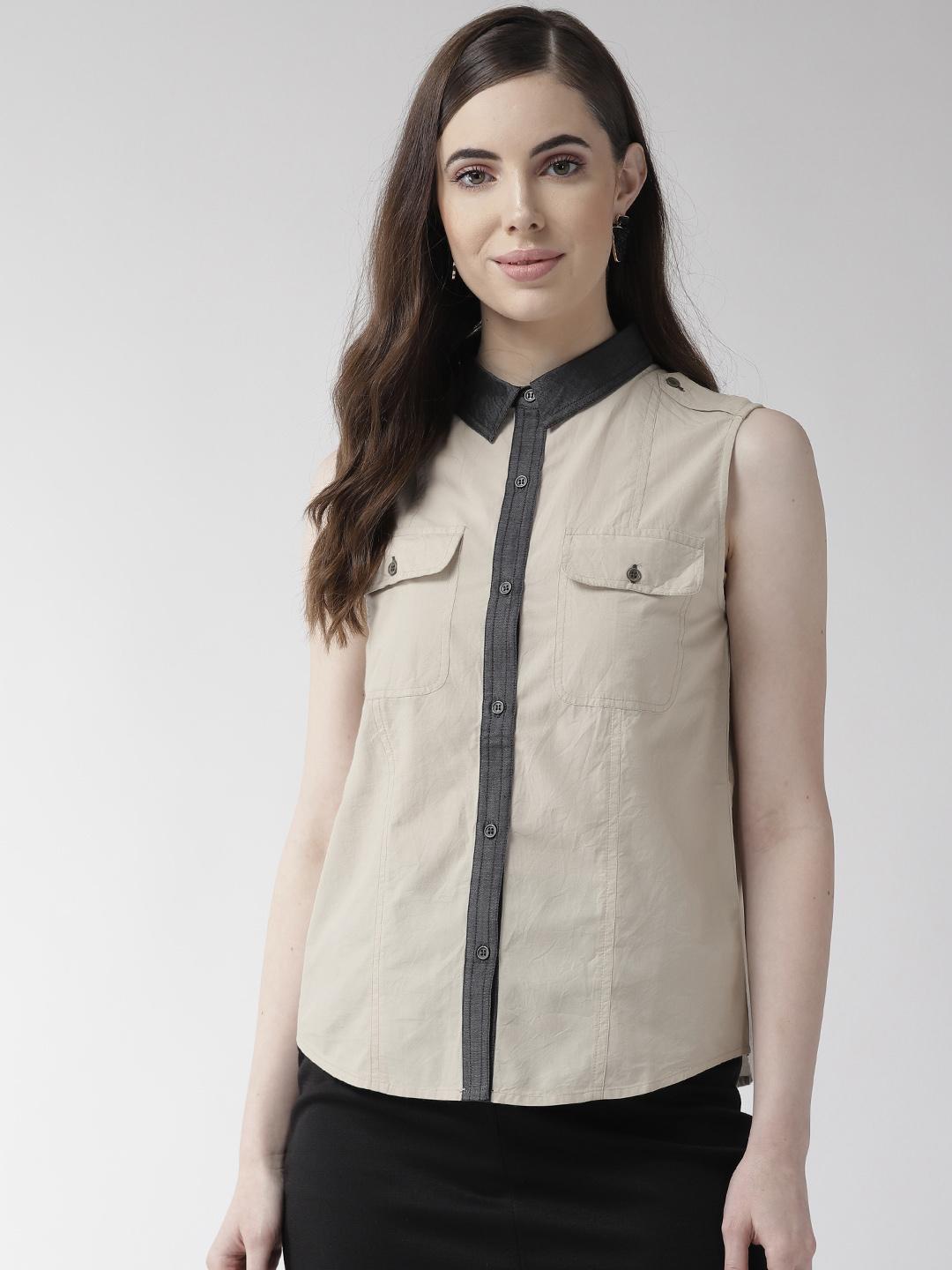 Sleeveless Cotton Shirt