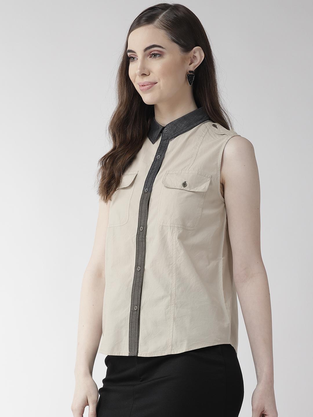 Sleeveless Cotton Shirt