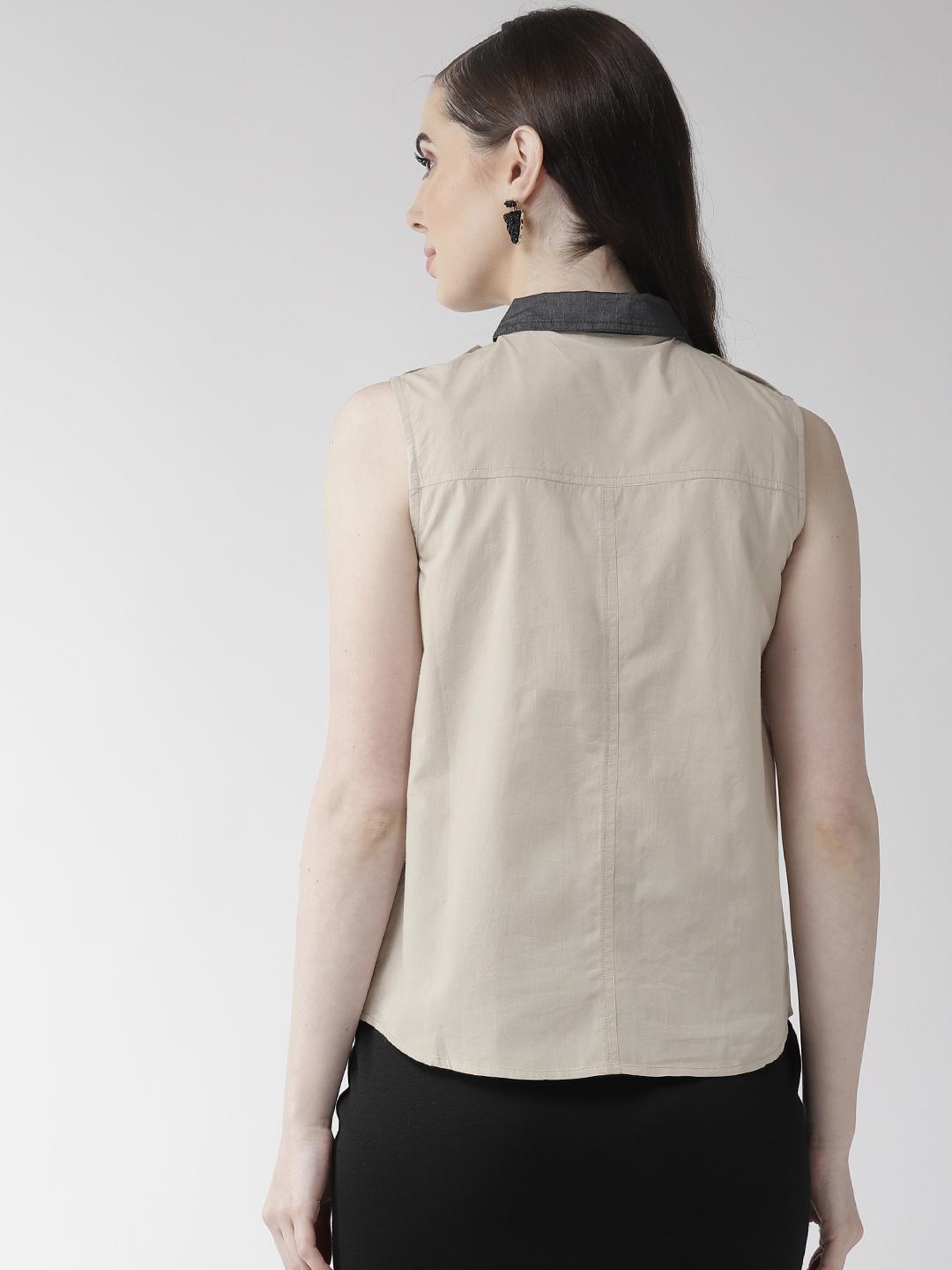 Sleeveless Cotton Shirt