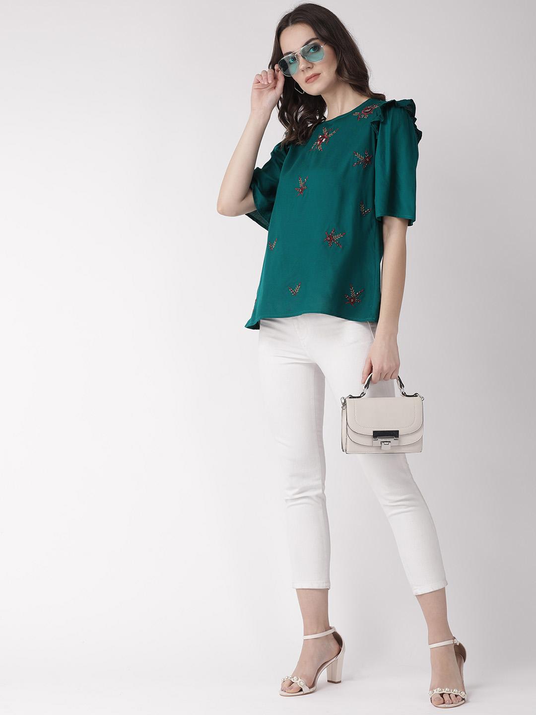 Embellished Embroidered Top