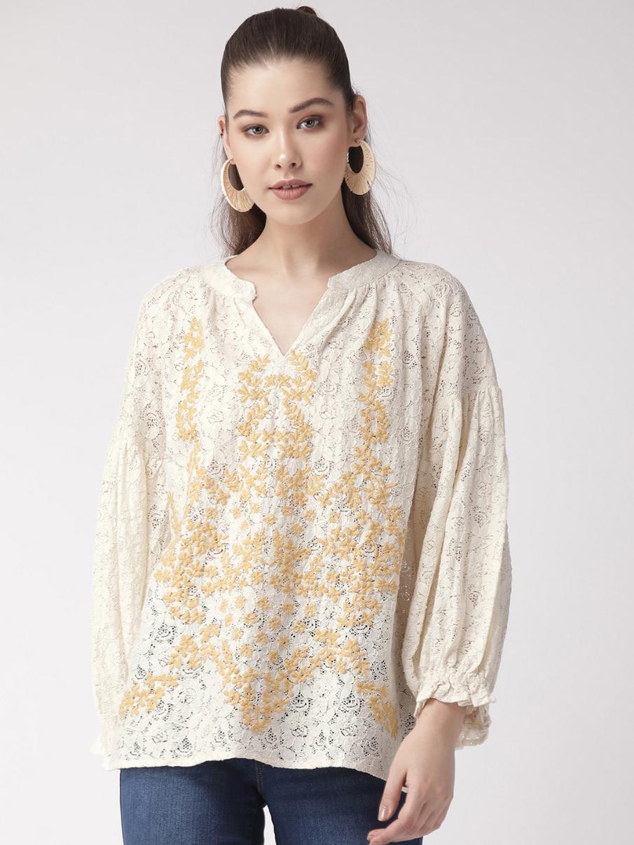 Embroidered Lace Top
