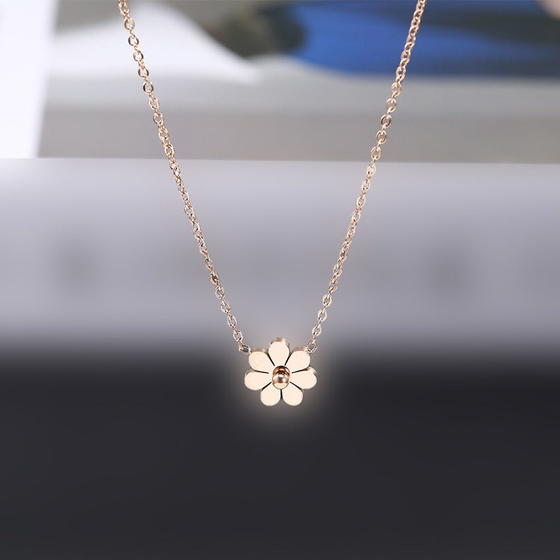 Scoup Gold colored Flower Pendant Necklace