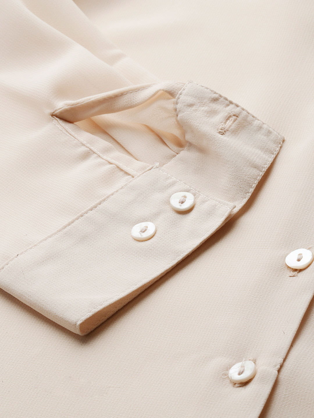 Hand embellished beige shirt